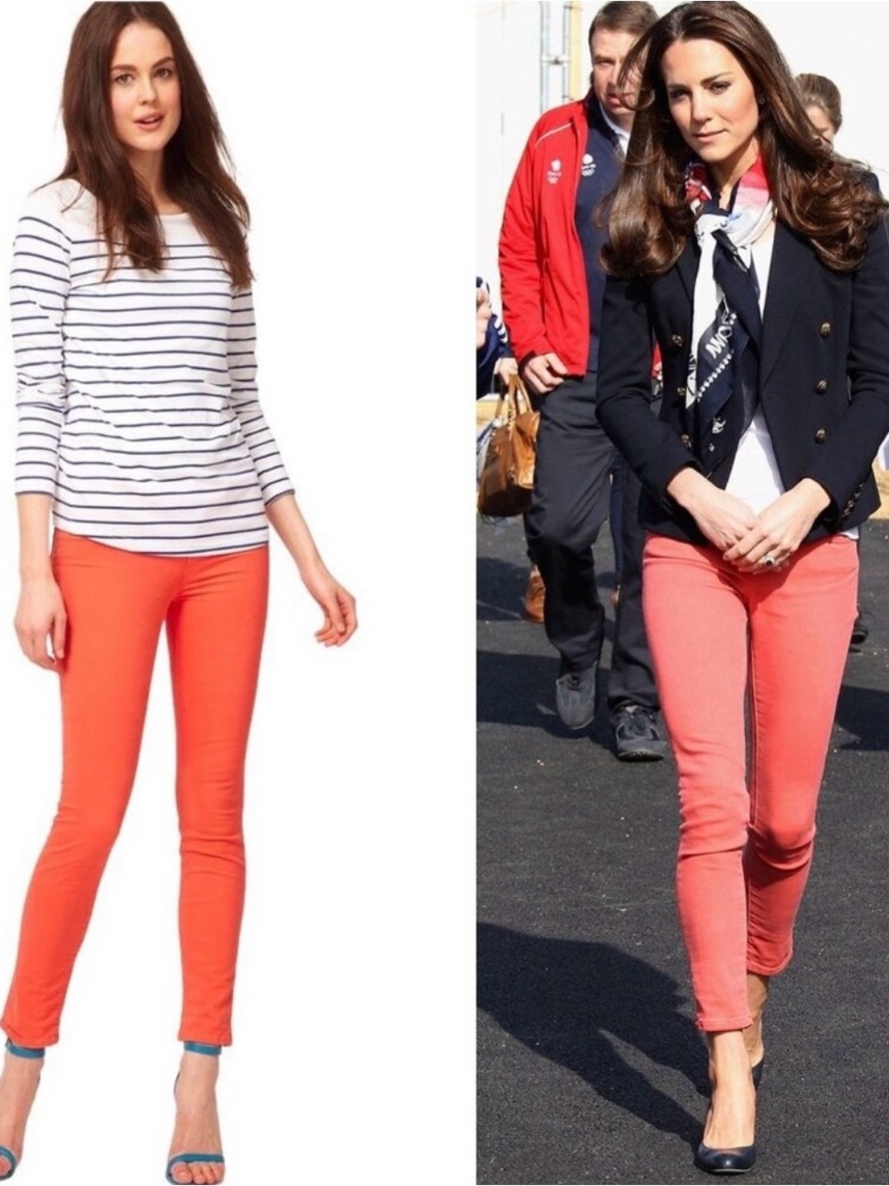 NWT J Brand Mid Rise Super Skinny Jean. Bengal (Light Orange) Color. Size 32.